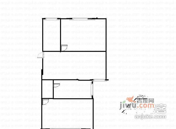 江杨名苑2室1厅1卫85㎡户型图