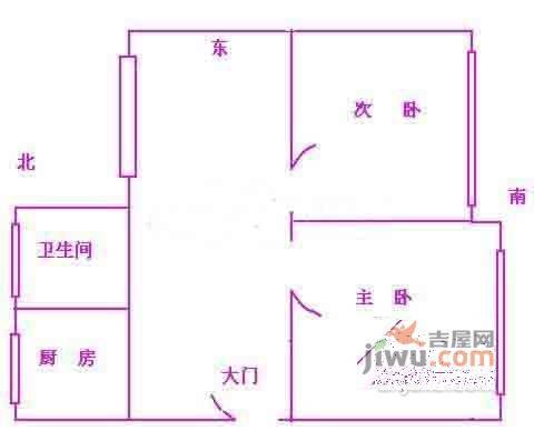 广粤公寓2室2厅1卫104㎡户型图