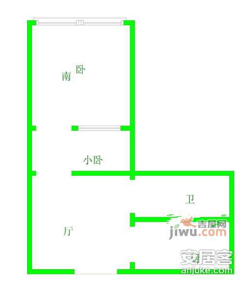 静安春江小区1室1厅1卫65㎡户型图