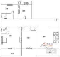 五矿公寓2室1厅1卫户型图