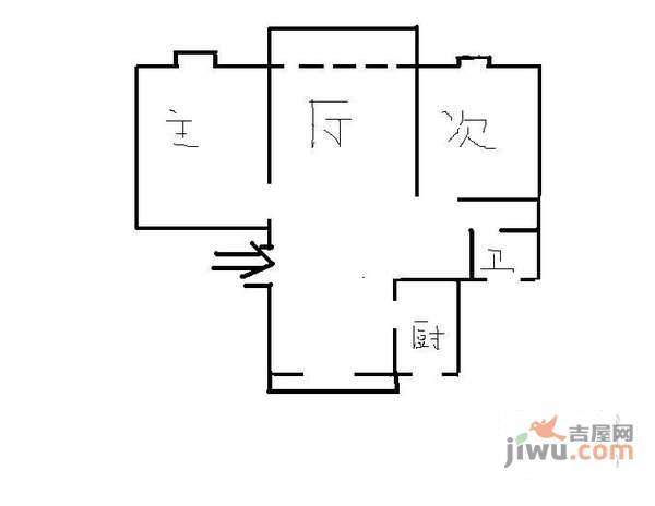 逸虹景苑2室2厅1卫106㎡户型图