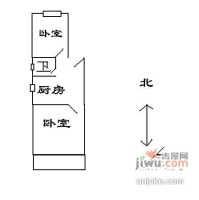 新市家园2室1厅1卫56㎡户型图