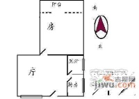 新市北路第一小区1室1厅1卫44㎡户型图