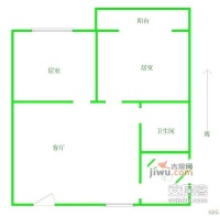 海湾新苑2室1厅1卫88㎡户型图