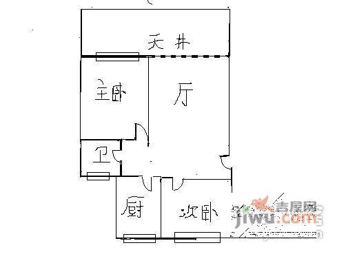 海湾新苑3室1厅1卫87㎡户型图