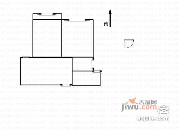 江杨家园2室1厅1卫78㎡户型图