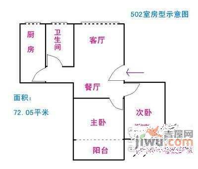 新三小区1室1厅1卫户型图