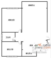 三兴苑2室1厅1卫74㎡户型图