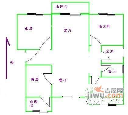 春满园3室2厅2卫户型图