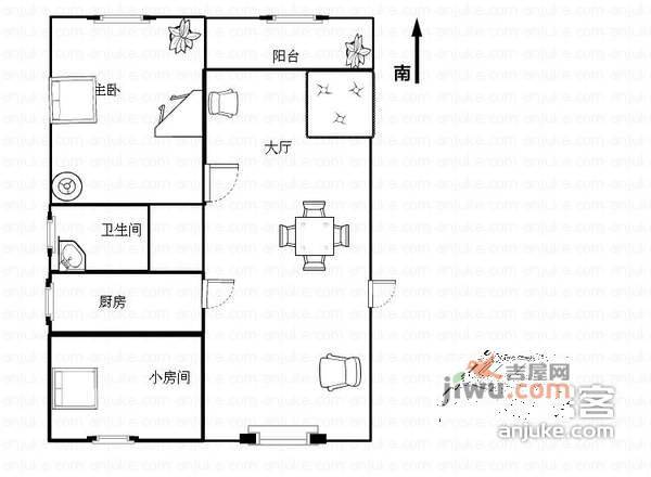 掬水轩3室2厅2卫户型图