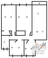柳林公寓3室2厅1卫136㎡户型图