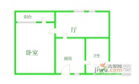 虹口锦苑小区1室1厅1卫48㎡户型图