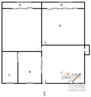 建阳公寓2室1厅1卫68㎡户型图