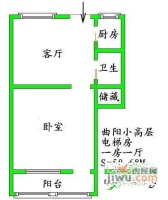 峰茂、峰华大楼1室1厅1卫户型图
