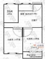 曲一花苑2室1厅1卫75㎡户型图