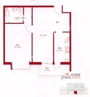 金江公寓2室1厅1卫73㎡户型图
