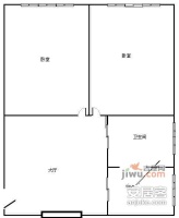 商建大楼2室2厅1卫103㎡户型图