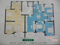 飘鹰东方花园3室2厅1卫户型图