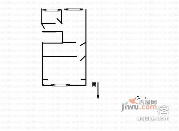 银联花园1室1厅1卫59㎡户型图