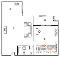 欧阳花苑1室1厅1卫户型图
