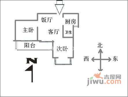 德华苑2室2厅1卫95㎡户型图