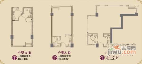 紫金公馆1室1厅1卫280㎡户型图