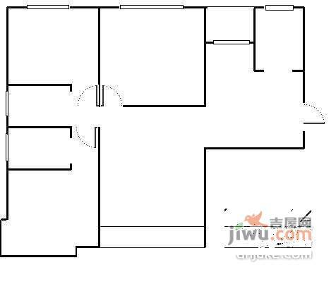 安业公寓3室2厅2卫户型图