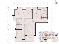 瑞虹新城3室2厅2卫151㎡户型图