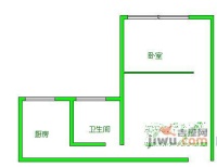 中皇广场1室2厅1卫67㎡户型图