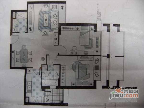 中皇广场3室2厅2卫158㎡户型图