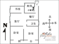 中皇广场2室2厅2卫121㎡户型图