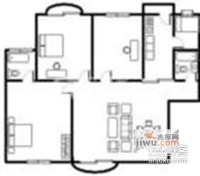 虹口现代公寓3室2厅2卫159㎡户型图
