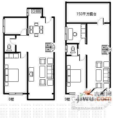 欧洲花园4室3厅2卫213㎡户型图