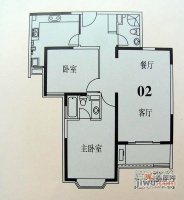 香港丽园2室2厅2卫130㎡户型图