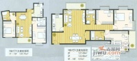 荣胜公寓2室2厅2卫121㎡户型图