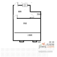 久耕小区1室0厅1卫34㎡户型图