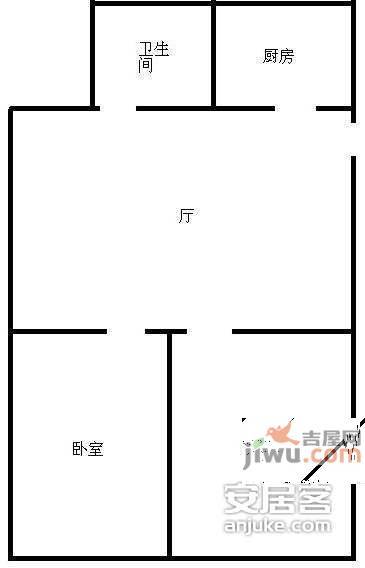 唐山新苑2室2厅2卫108㎡户型图