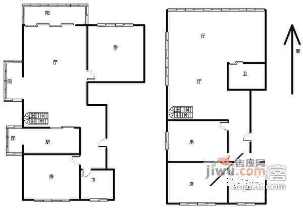 新外滩花苑5室3厅3卫293㎡户型图