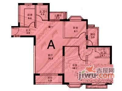 和泰玫瑰园3室2厅2卫户型图