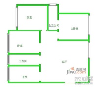 文怡花园3室1厅1卫111㎡户型图