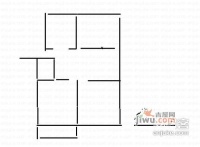 江海五区3室1厅1卫87㎡户型图