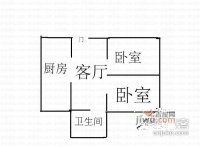 江海二村2室1厅1卫85㎡户型图