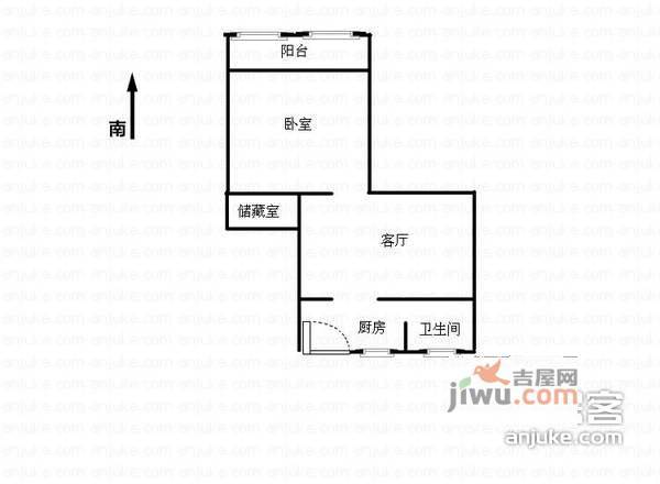 江海新村1室1厅1卫户型图