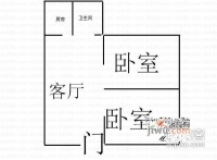 绿地南桥新苑2室1厅1卫98㎡户型图