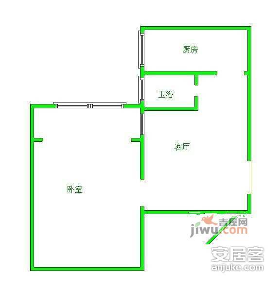 金淞家园1室1厅1卫户型图