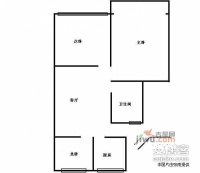广友小区2室2厅1卫80㎡户型图