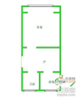 协合花苑1室1厅1卫44㎡户型图