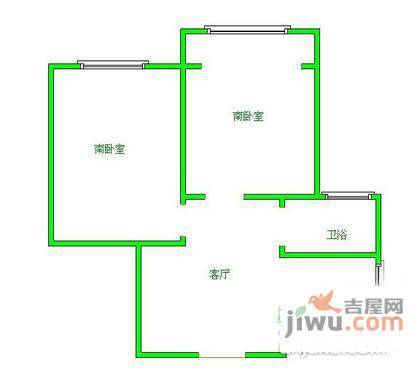 剑河小区2室1厅1卫76㎡户型图