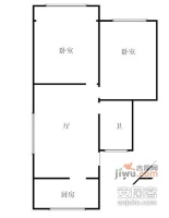 广顺小区2室1厅1卫73㎡户型图