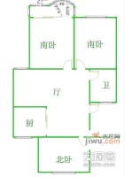 虹园六村3室2厅1卫102㎡户型图